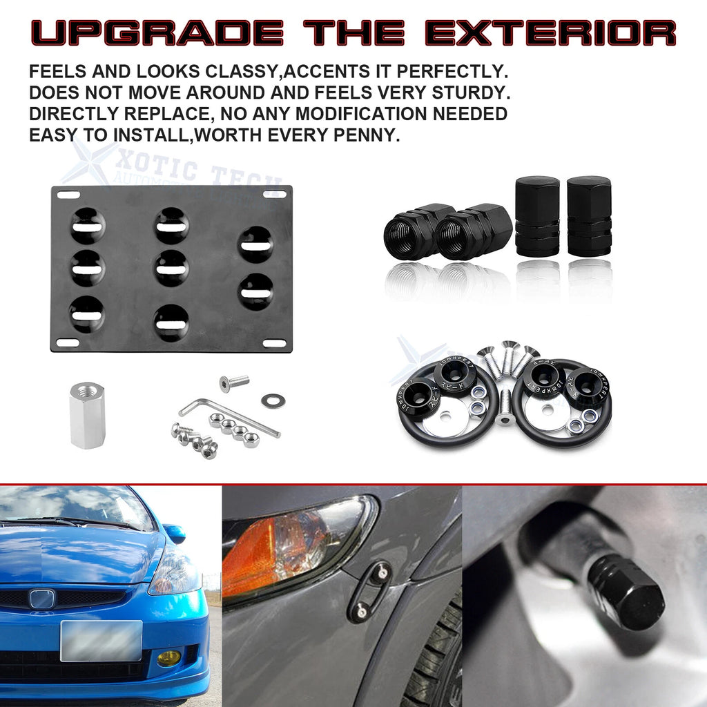 Tow License Plate Bracket Air Valve Cap Release Fastener for Honda (2015-2016)