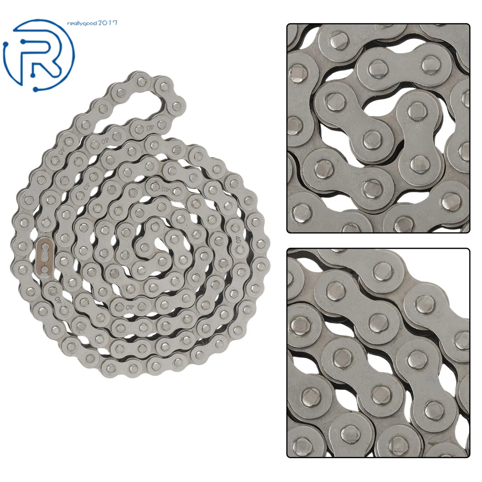 5 Feet of 40 Roller Chain with 2 Connecting Links
