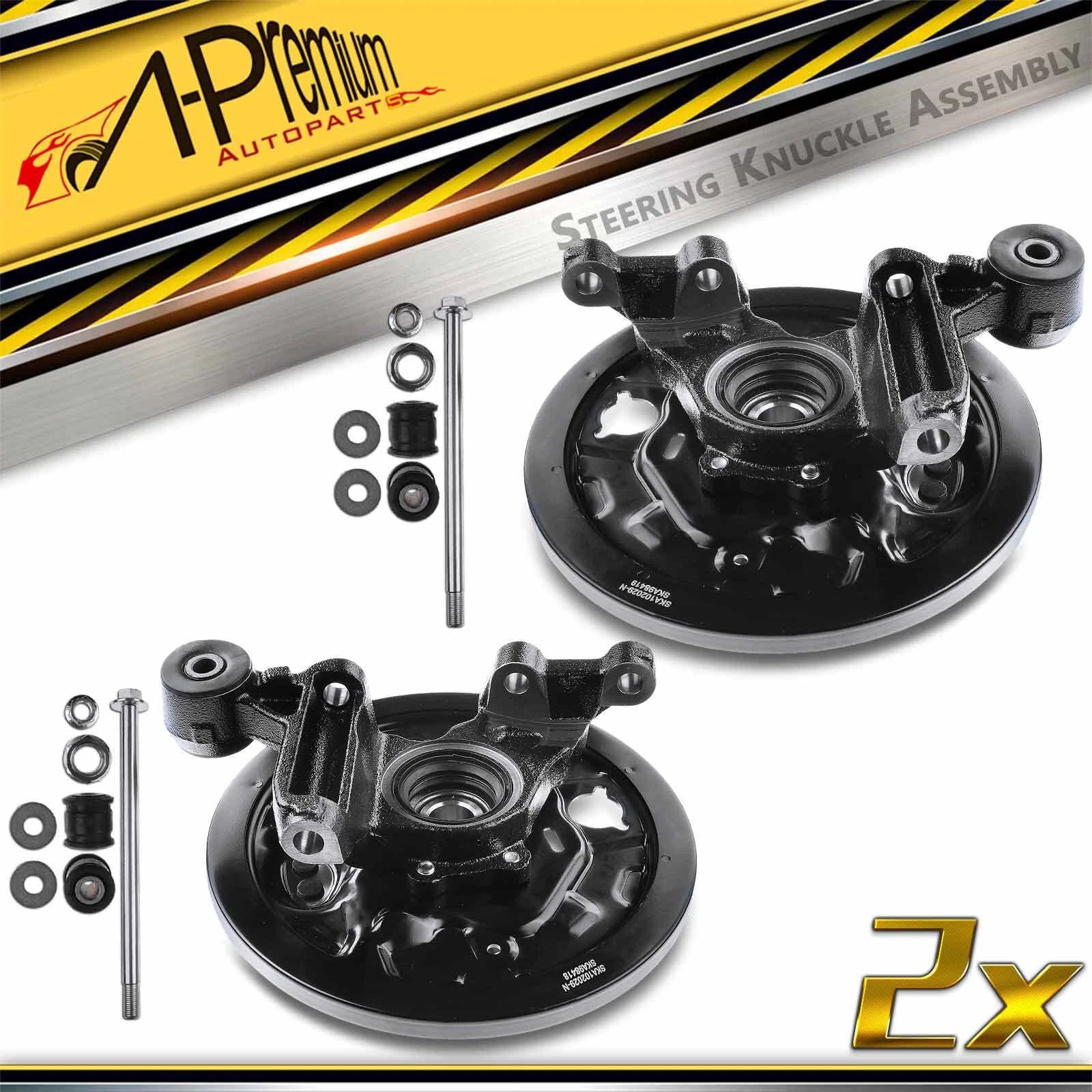 Pair Rear Steering Knuckle & Hub Bearing for Subaru Forester (2001–2008)