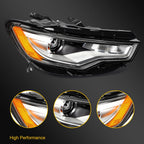 Left Headlight Assembly for Audi A6 S6 (2012–2015) HID/Xenon Projector