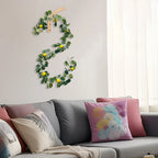2X 6.4Ft Artificial Lemon Garland Vine Wreath for Front Door Kitchen