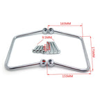 Chrome Throw-over Saddlebag Support Bracket Guard for Harley Slim FLSL FXBB (2018–2023)