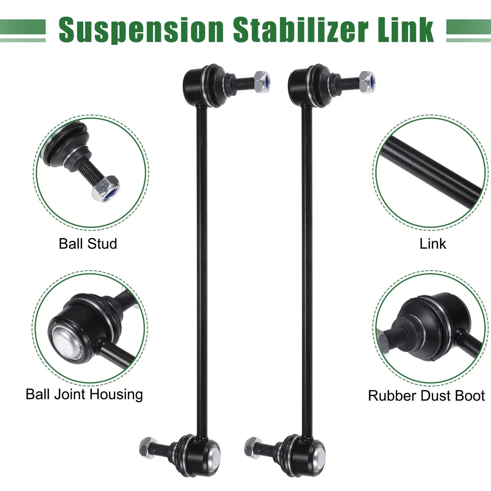6pcs Front Suspension Kit Tie Rod End Sway Bar Link for Ford C-Max (2013–2014)