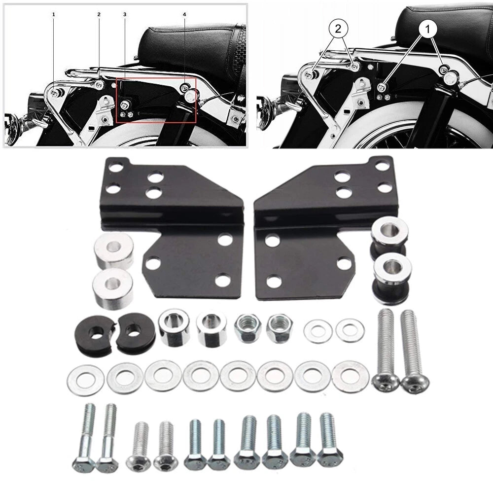 Backrest Sissy Bar Docking Hardware Kit for Harley Touring Street Glide (1997–2008)