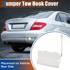 Rear Car Bumper Tow Hook Cover for Mercedes-Benz C-Class (2015–2021) No.A2048850226 White