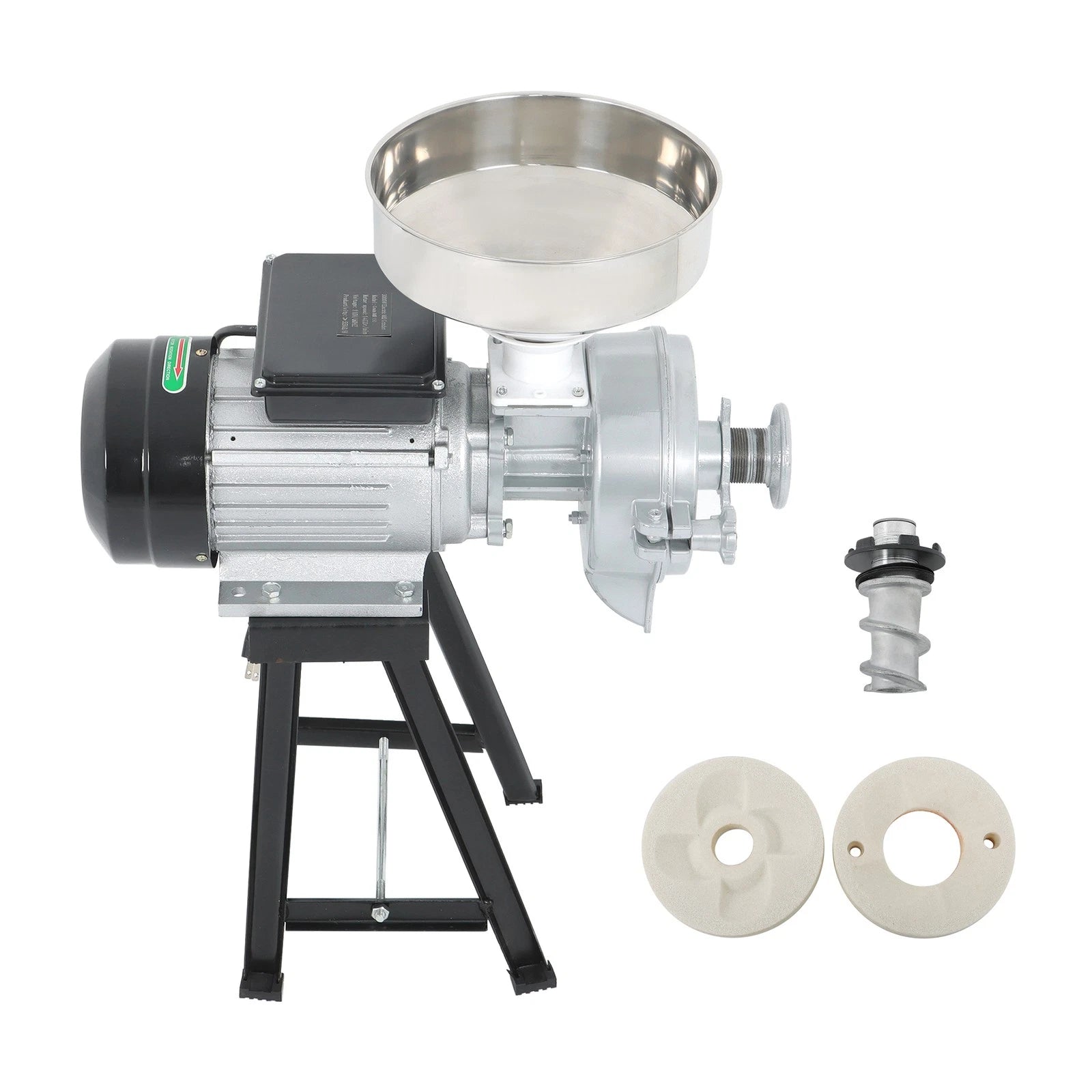 Electric Grain Mill Grinder 3000W for Coffee & Feed (110V)