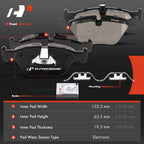 8x Ceramic Brake Pads for BMW 330Ci 330i 330xi (2001–2006)
