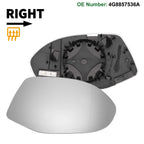 Heated Right Side Mirror Glass for Audi A7 (2010–2018)
