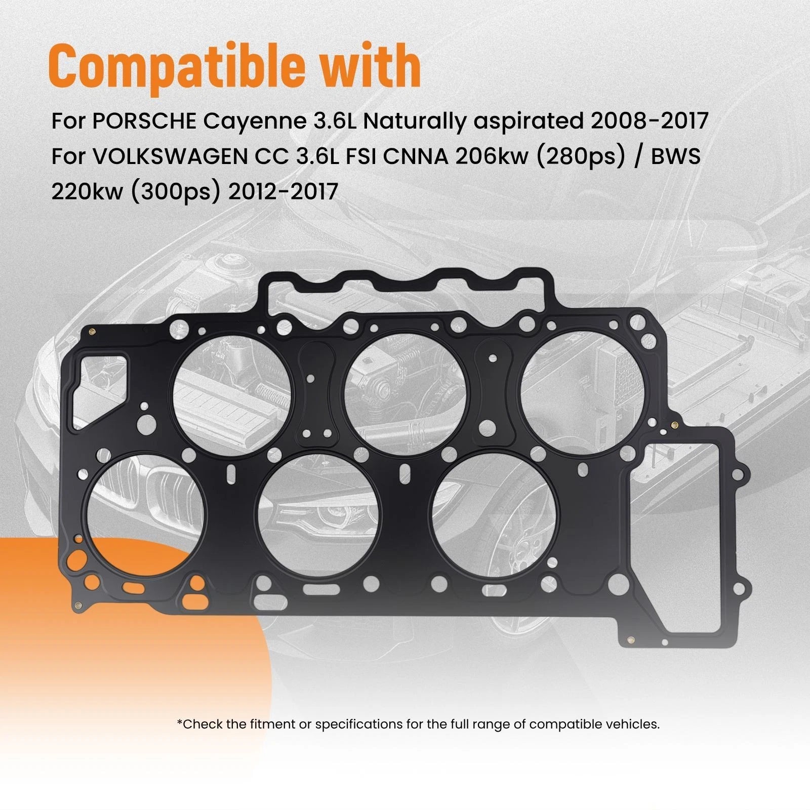 Engine Head Gasket Set for VW Passat, Touareg, Audi Q7, Porsche Cayenne (3.6L)