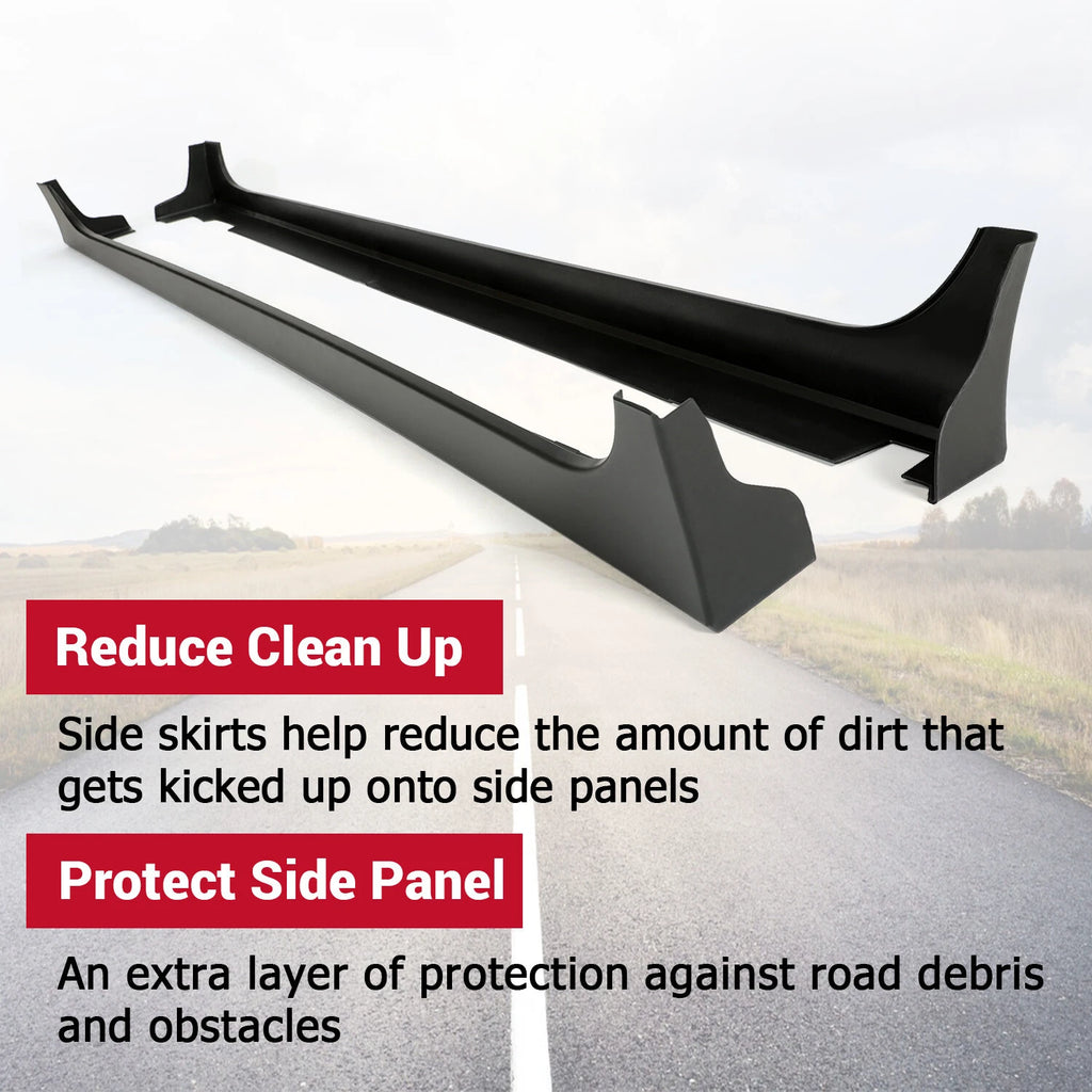Pair Side Skirt Extensions for Nissan Altima (2013-2015) Matte Black