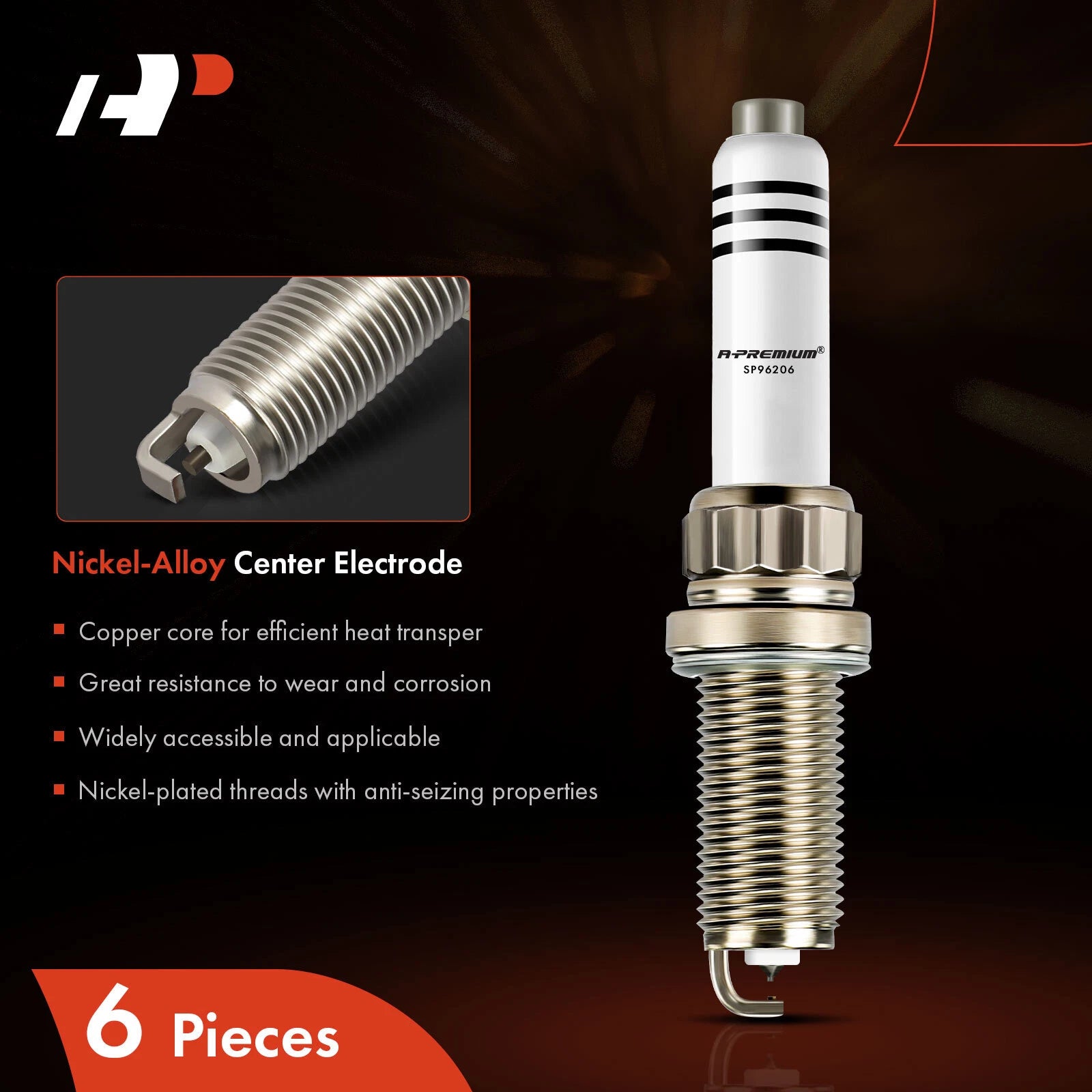 6x Iridium Platinum Spark Plugs for BMW M340i, X5, 540i (2019–2021)