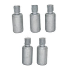 Set of 5 Zinc Anode Rods for Volvo Penta (Replaces 838929, 804107, 800476, 858501)