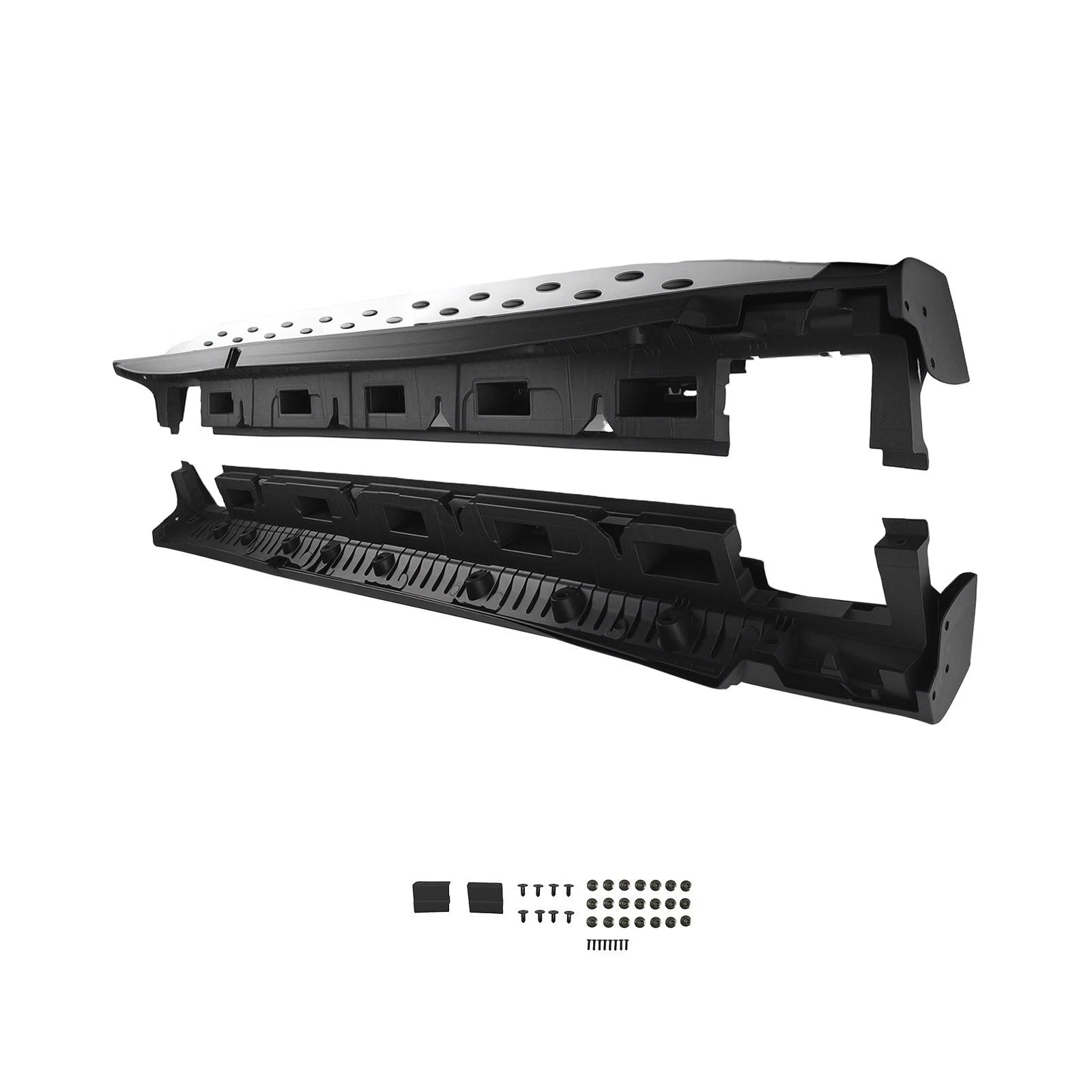 Set of 2 Nerf Bar Side Steps for Mercedes ML350 W166 (2012–2015) GLE (2016–2018) Black Heavy Duty