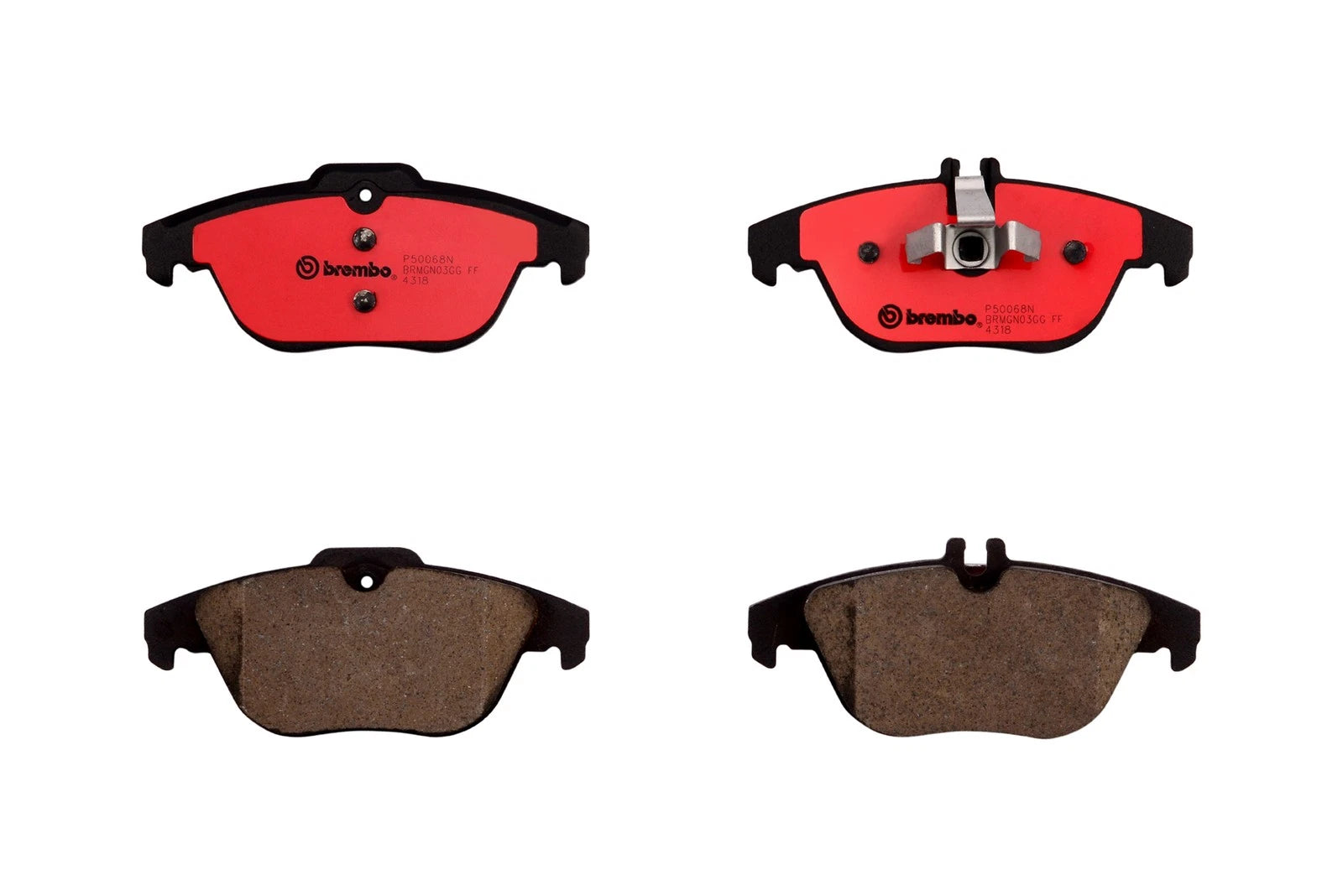 Set of 4 Rear Brake Pads for Mercedes W204 C204 A207 C207 (NAO Ceramic)