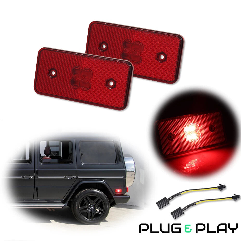 Red Lens LED Rear Side Marker Lights for Benz G-Class (2002–2014)