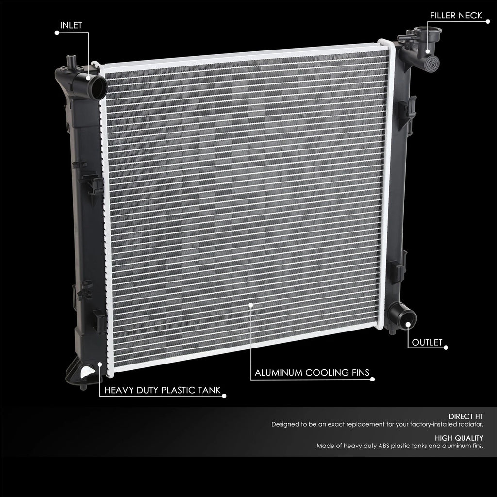 Aluminum Core Cooling Radiator for Kia Optima 1.6L Turbo (2016–2019) DPI 13605