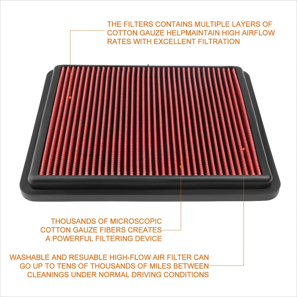 Reusable High Flow Air Filter for Sonata/Optima 2.0L 2.4L (2011–2015)