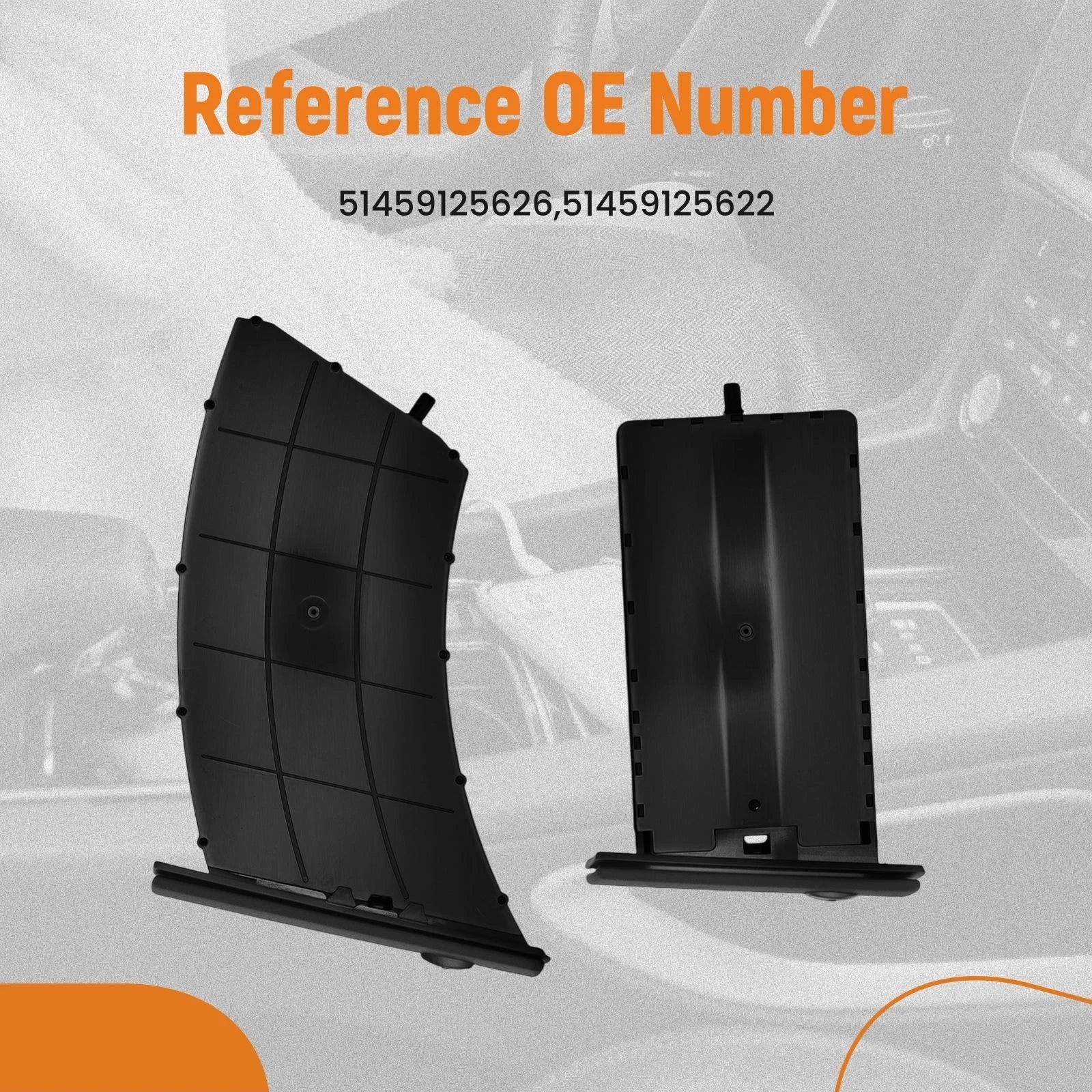 2Pcs Black Cup Holder Center for BMW 525i 528i 530i 535i 545i M5 (2004–2010)