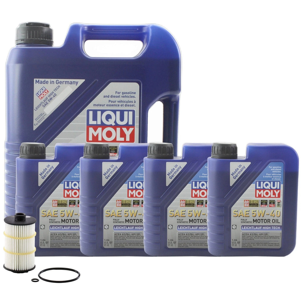 Liqui Moly Leichtlauf High Tech 5W-40 Engine Oil Change Kit for Audi S6 S7 S8 (2012–2020)