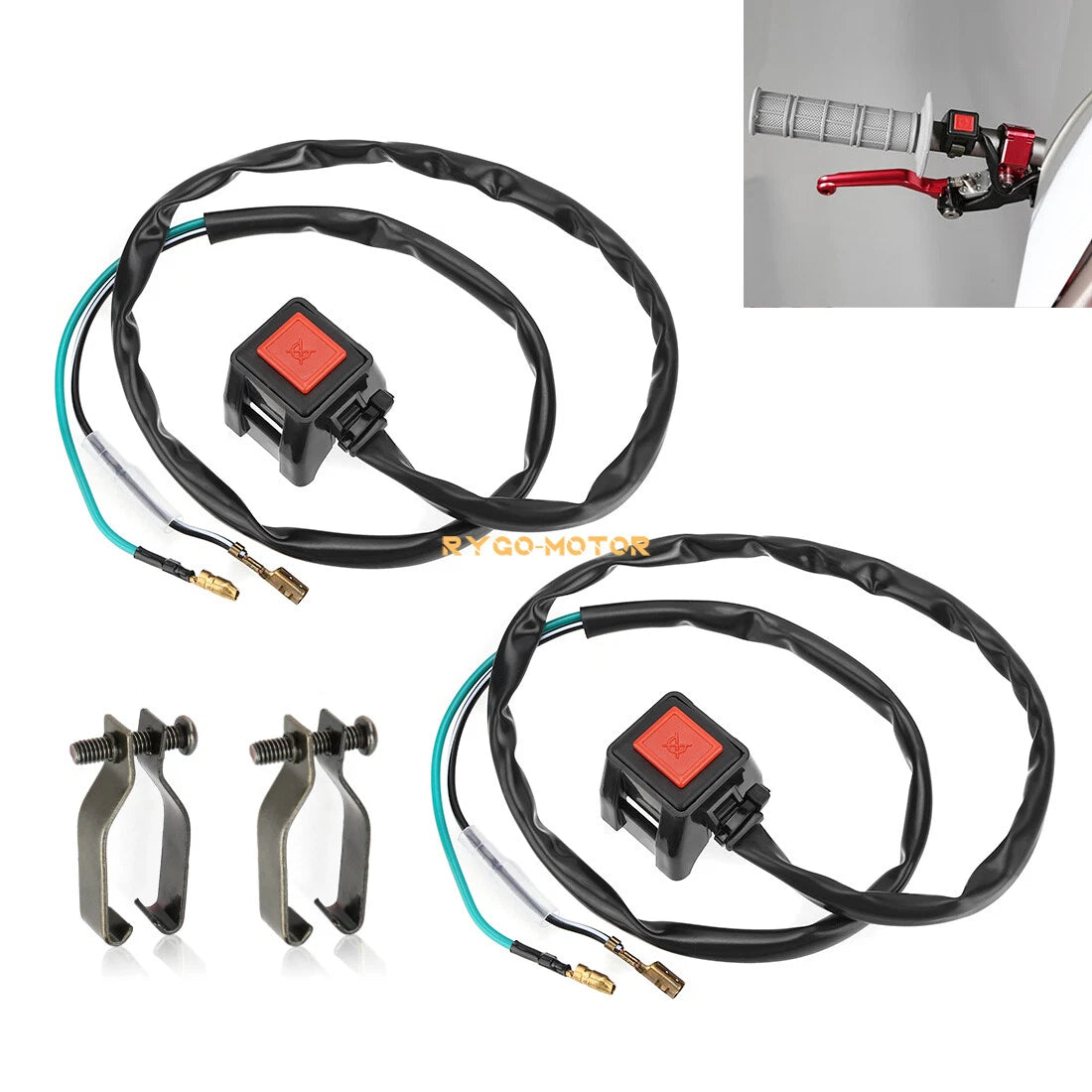 2 Handlebar Kill Stop Switch for Yamaha IT175 IT200 IT250 IT465 IT490 (1981–1986)