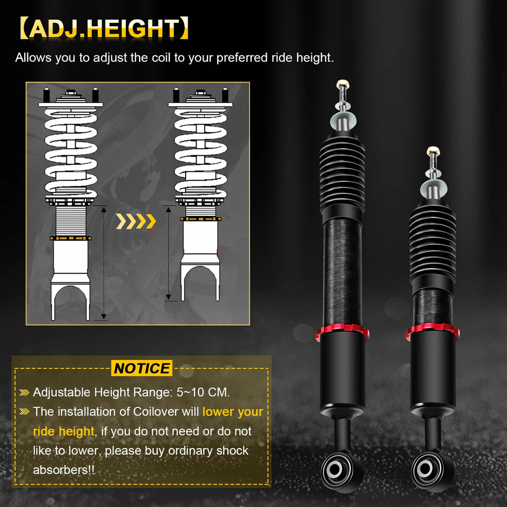 Coilovers for Honda Fit (2007–2008) Adjustable Height Kits