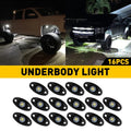 16 Pods White LED Underbody Rock Lights for Jeep (Offroad Truck ATV UTV)