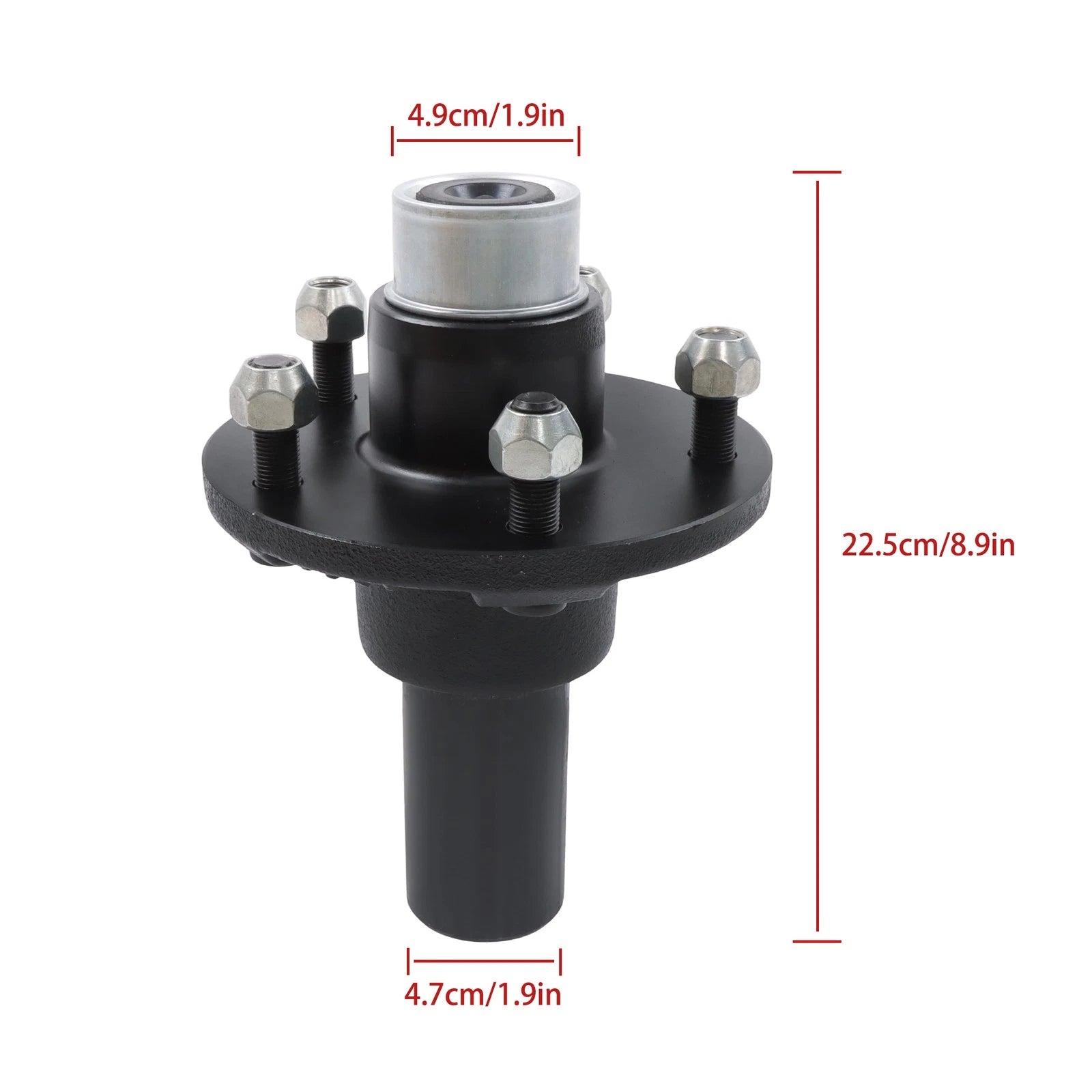 2-Pack Trailer Hub Kit for 5-Lug 4.5" Spindle (Round)