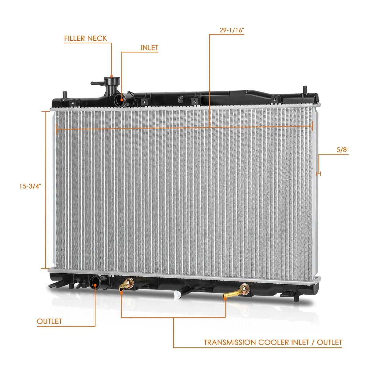 Full Aluminum Core Cooling Radiator DPI-2954 for Honda CR-V (2007–2009)