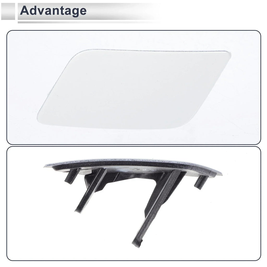 Front Left Side Bumper Headlight Washer Nozzle Cover Cap for BMW 335i GT White