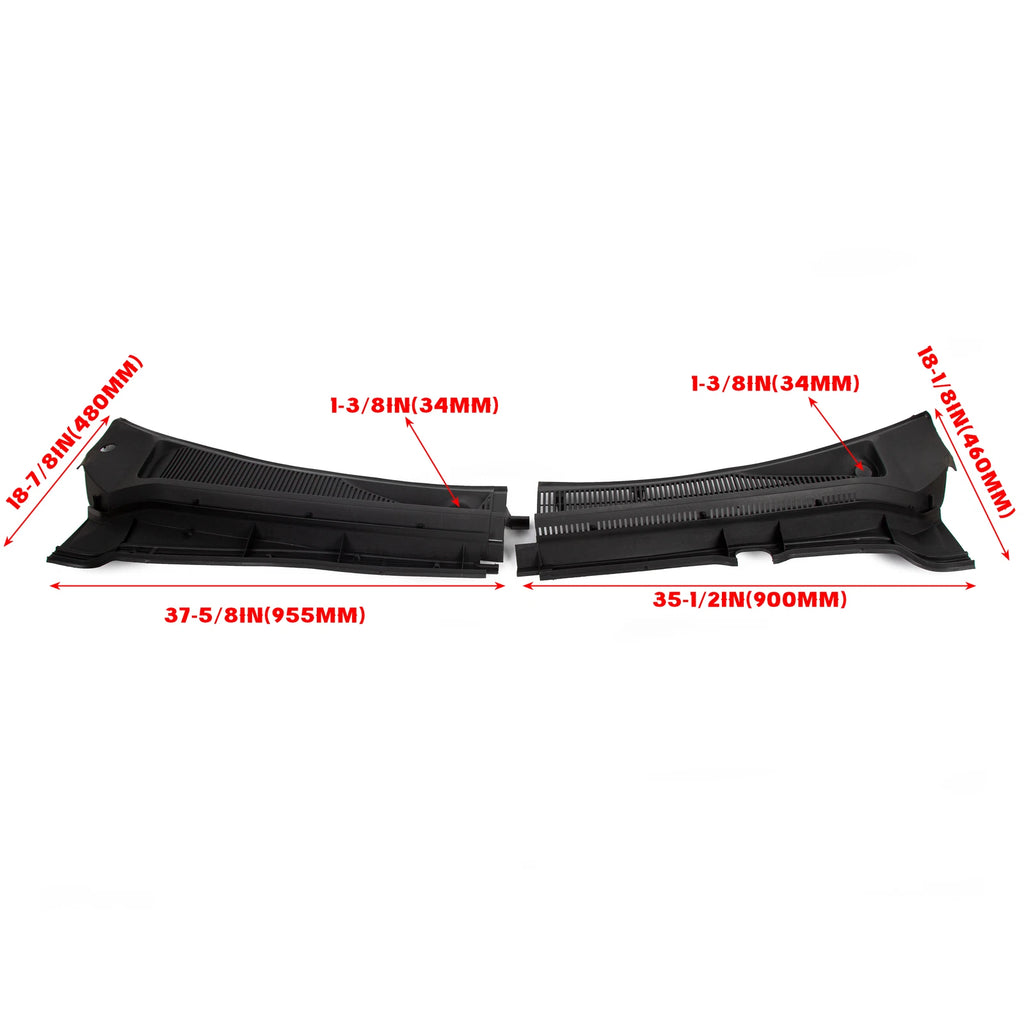 Windshield Wiper Cowl Panel Grille Set for Ford Super Duty F250 F350 (2011–2016)