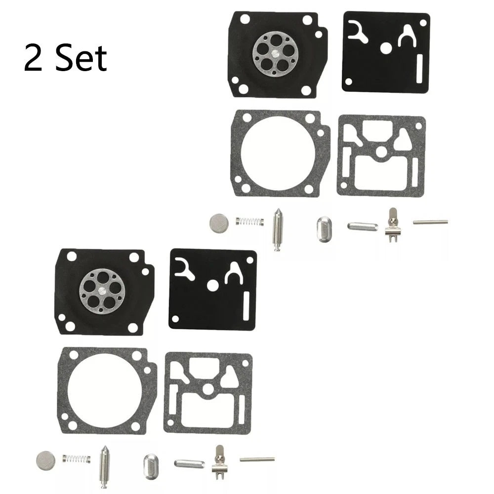 Set of 2 Carburetor Overhaul Rebuild Kit for Husqvarna 346XP 350 353 (RB-122)