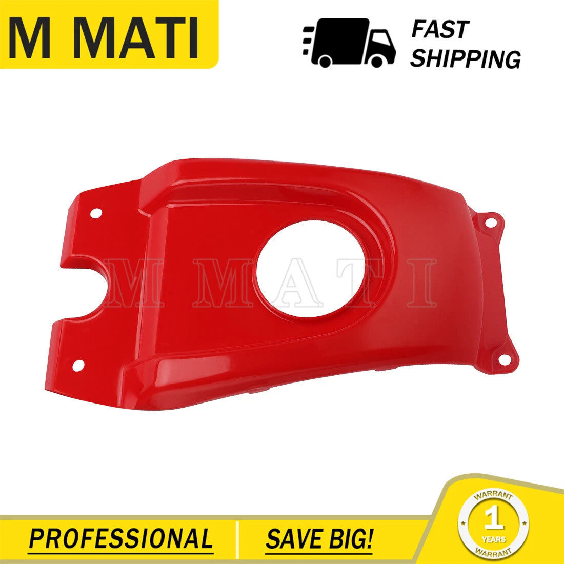 Fuel Gas Tank Cover for Honda 400EX (1999–2007) Red Plastic