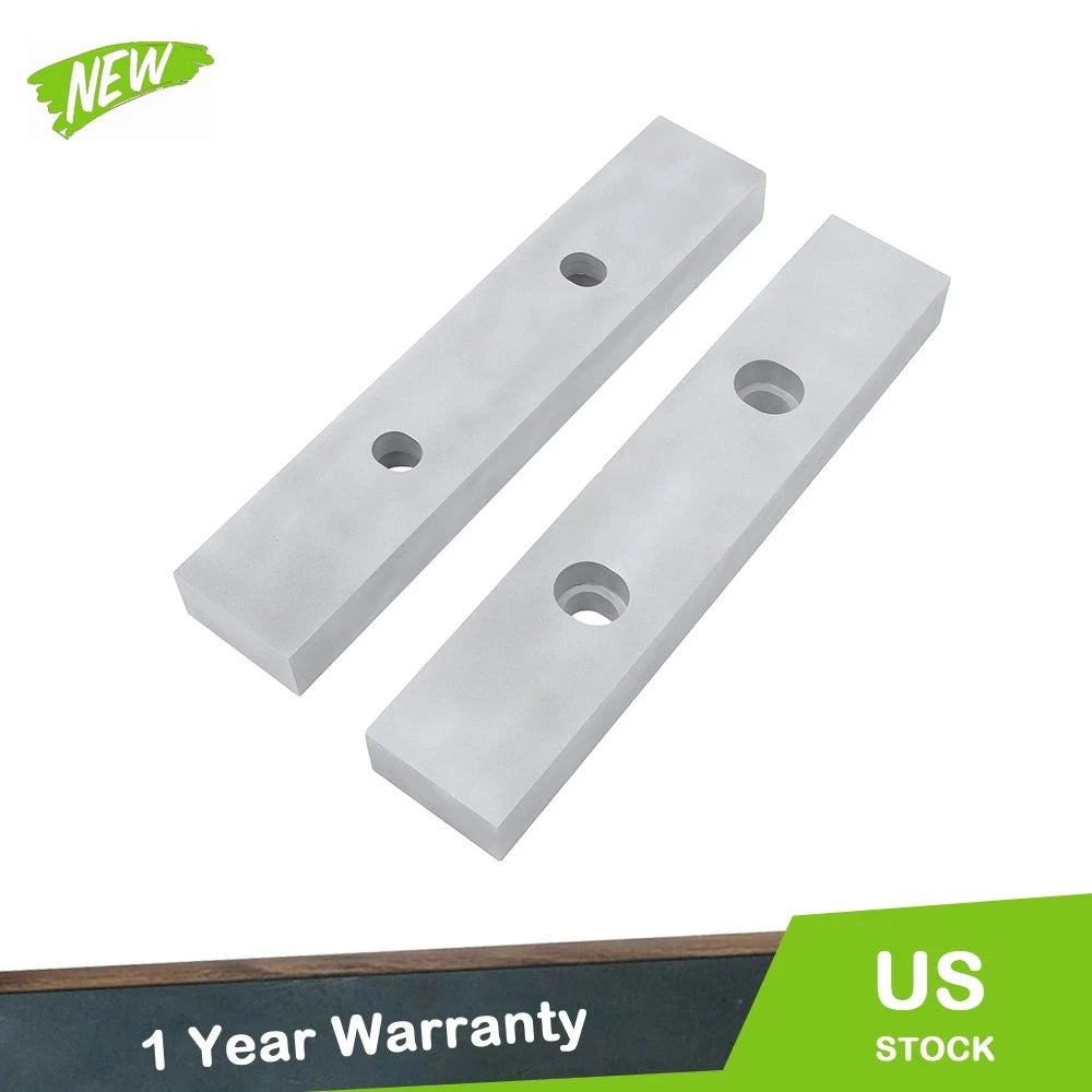Reversible Aluminum Soft Jaws for 6" Milling Vise (10" x 2" x 1")