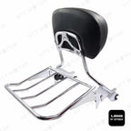 Chrome Backrest Sissy Bar with Luggage Rack for Harley Touring (2009–2017)