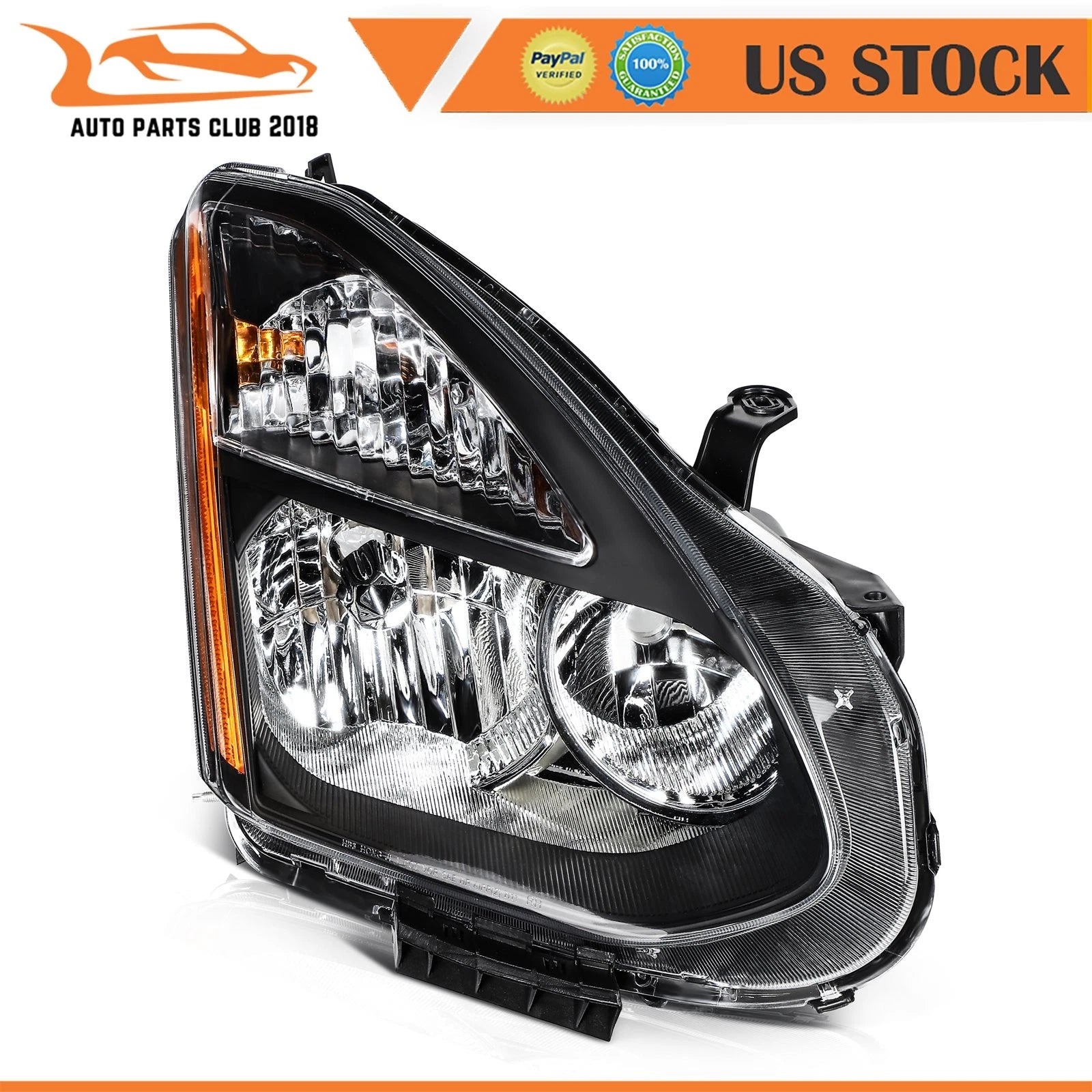 Chrome Housing Headlights Assembly Pair for Nissan Rogue (2008–2013)