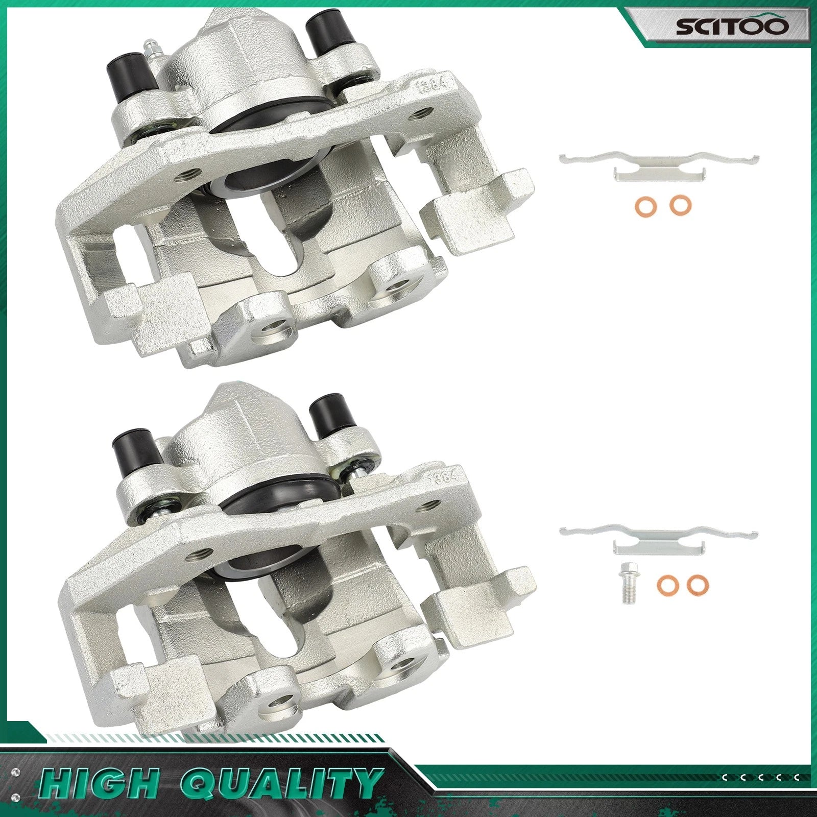 Front Brake Calipers w/ Bracket for Ford Escape (2009–2012)