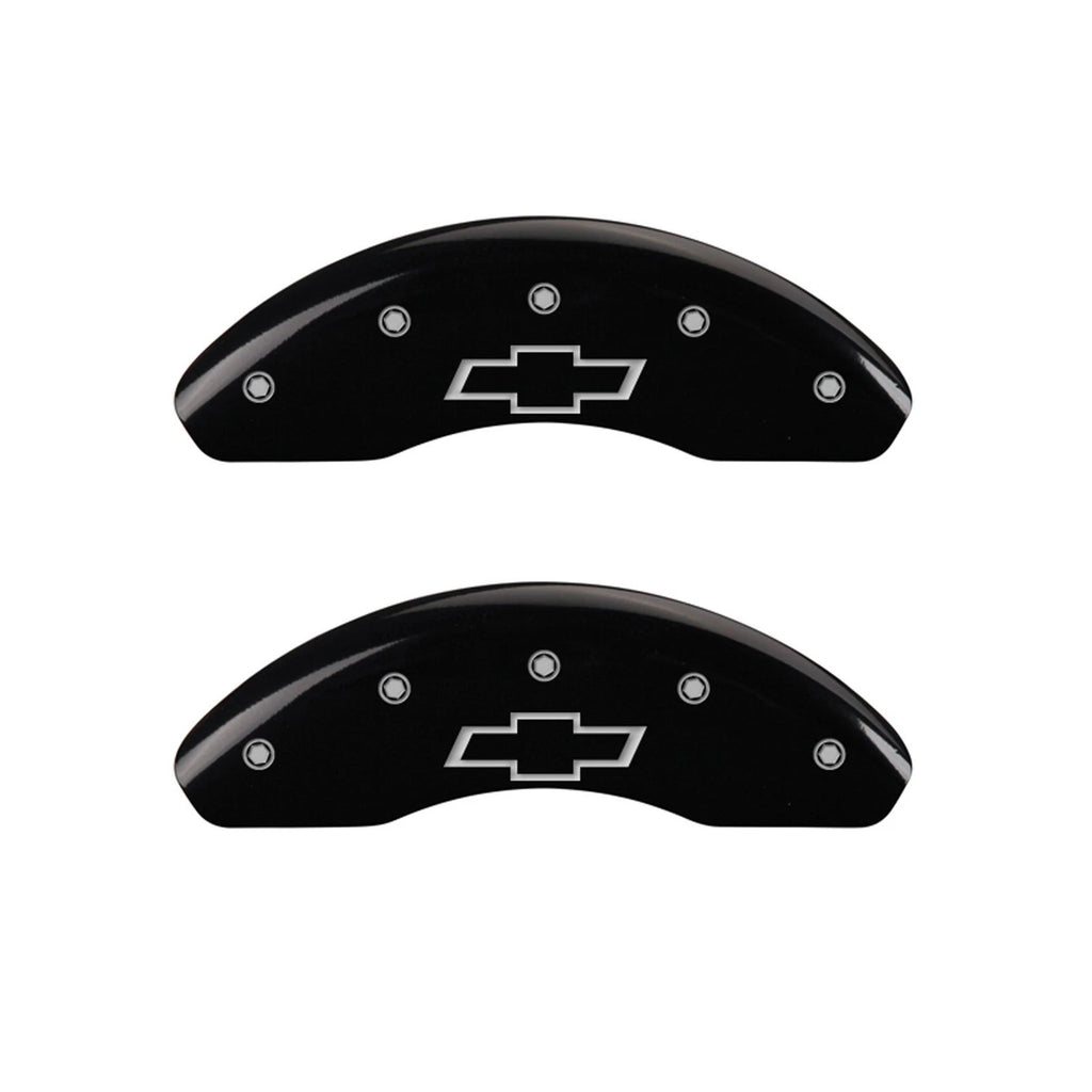 Set of 4 Gloss Black Bowtie Caliper Covers for 2017–2021 Chevy Bolt EV by MGP