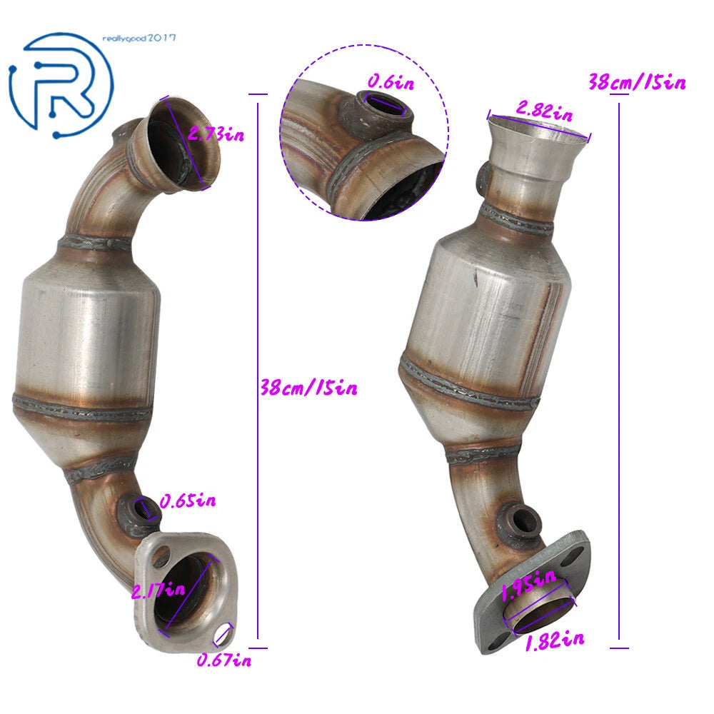 Set of 2 Front Exhaust Catalytic Converters for Jeep Liberty (2002-2003)