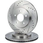 Rear Drilled Slotted Brake Rotors for Ford Mustang (2005–2014)