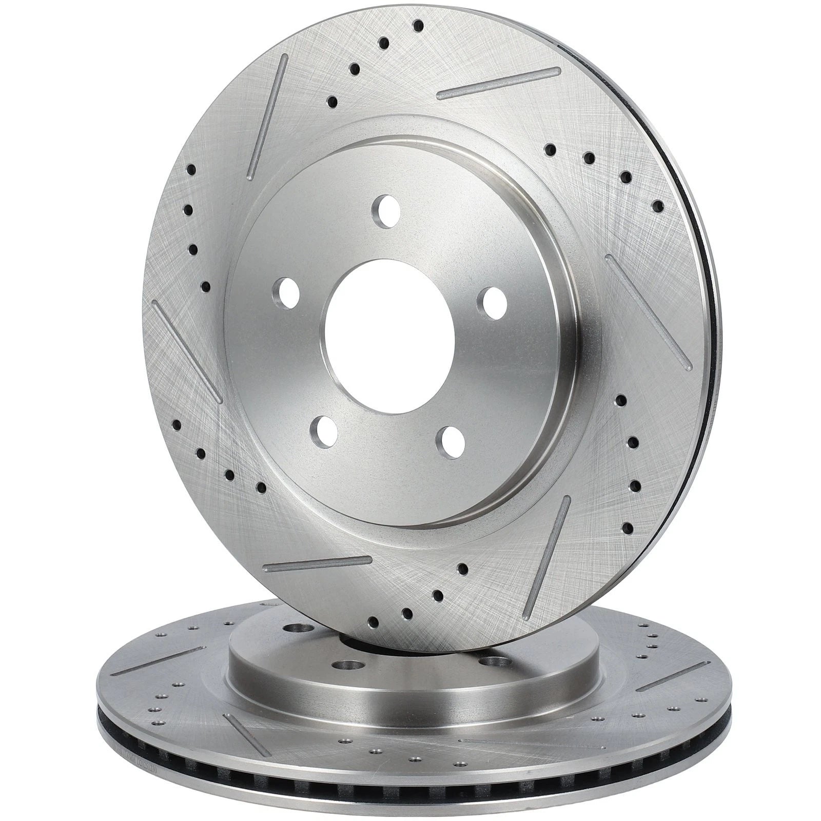 Rear Drilled Slotted Brake Rotors for Ford Mustang (2005–2014)
