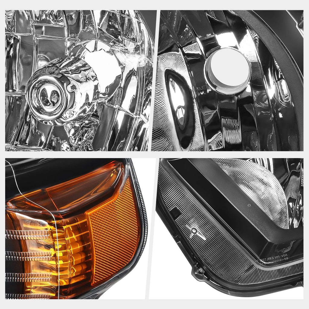 Left Side Headlight for Toyota 4Runner (2010–2013) Black/Amber