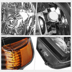 Left Side Headlight for Toyota 4Runner (2010–2013) Black/Amber
