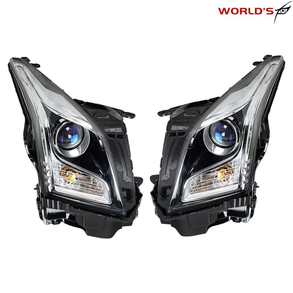 Set of 2 Halogen Projector Headlights for Cadillac ATS (2013–2018)