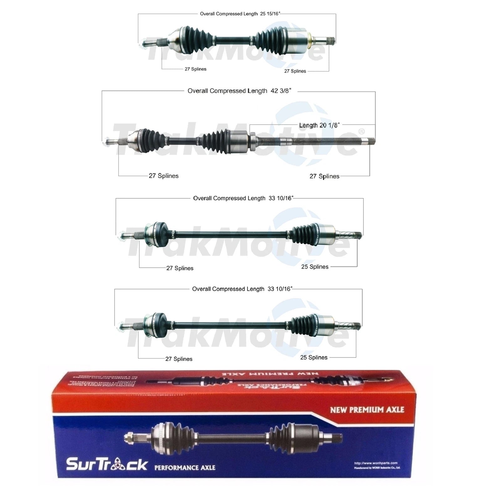 Set of 2 AAR CV Axle Shafts for Ford Edge V6 AWD Turbo (2007–2014)