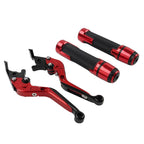 Set of 2 Red Extendable Brake Clutch Levers for BMW F650GS (2002–2007)
