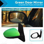 Left Green Rearview Mirror for Mazda 2 (2007–2014)