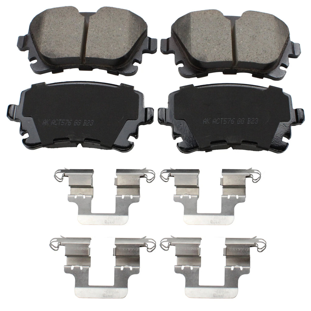 Set of 4 Akebono Euro Rear Ceramic Brake Pads for Audi A4 A5 Q5 (2009–2020)