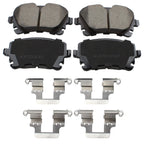 Set of 4 Akebono Euro Rear Ceramic Brake Pads for Audi A4 A5 Q5 (2009–2020)