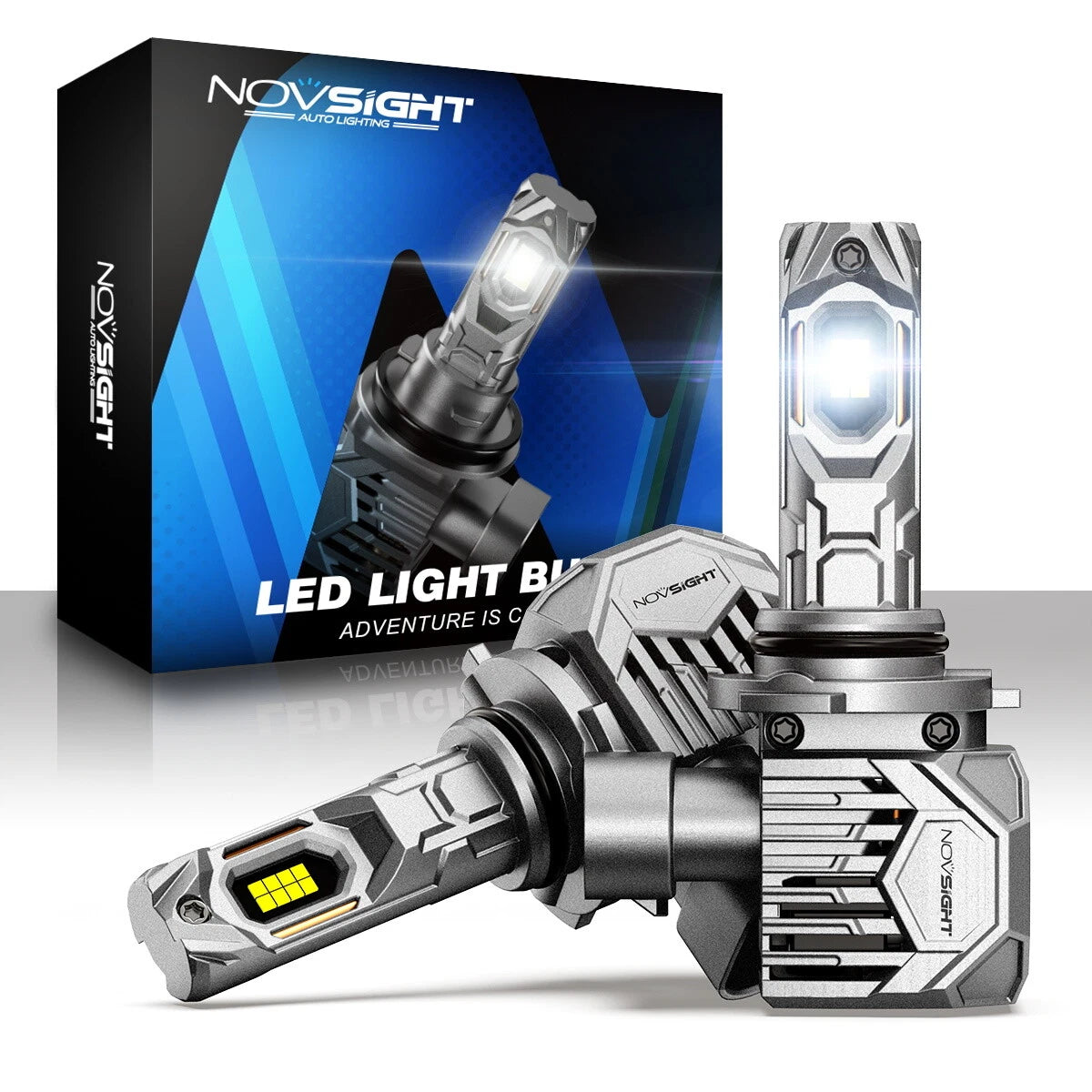 2X 9005 LED Headlight Bulbs for NOVSIGHT (30000LM, 6500K, 130W)