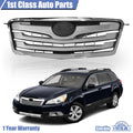 Grille Assembly for Subaru Outback (2010–2012) Silver Textured Gray Insert